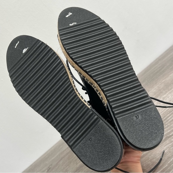 New Miista Imogen Peep Toe Leather Espadrilles Size 37​ - Picture 5 of 12